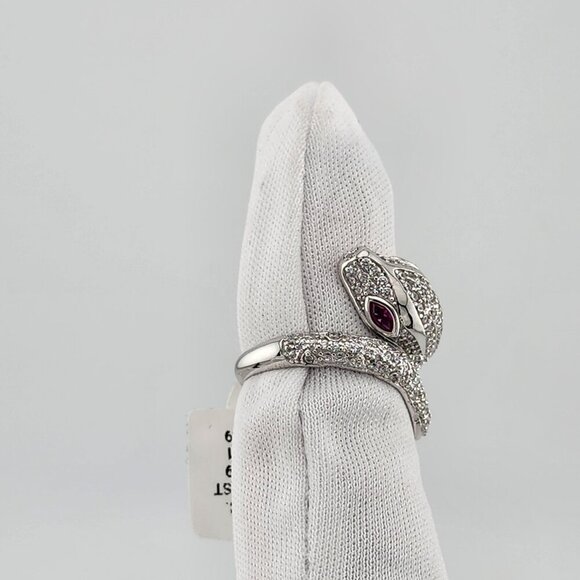 Genuine 925 Silver Snake Ring – Sleek Serpent Design - Picture 7 of 9